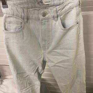 Zara light washed high waisted jeans
